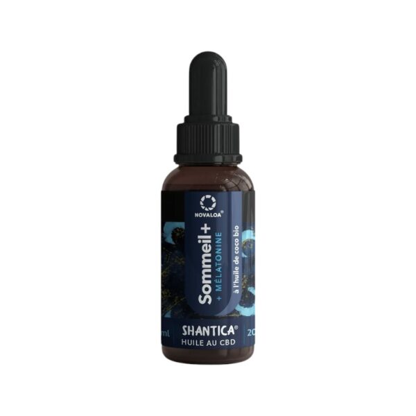 Huile CBD Sommeil+ Novaloa – CBN, CBD et mélatonine – flacon 10 ml
