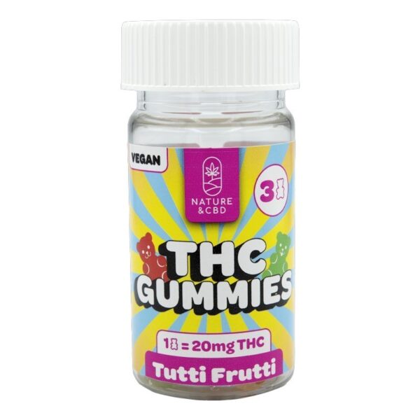 THC Gummies Tutti Frutti 20mg x 3 - Nature & CBD